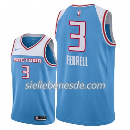 Herren NBA Sacramento Kings Trikot Yogi Ferrell 3 2018-19 Nike City Edition Blau Swingman